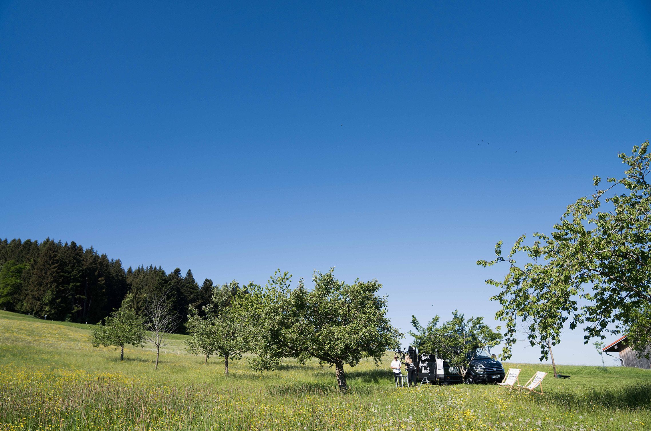 Camping im Frühling im Hinterland