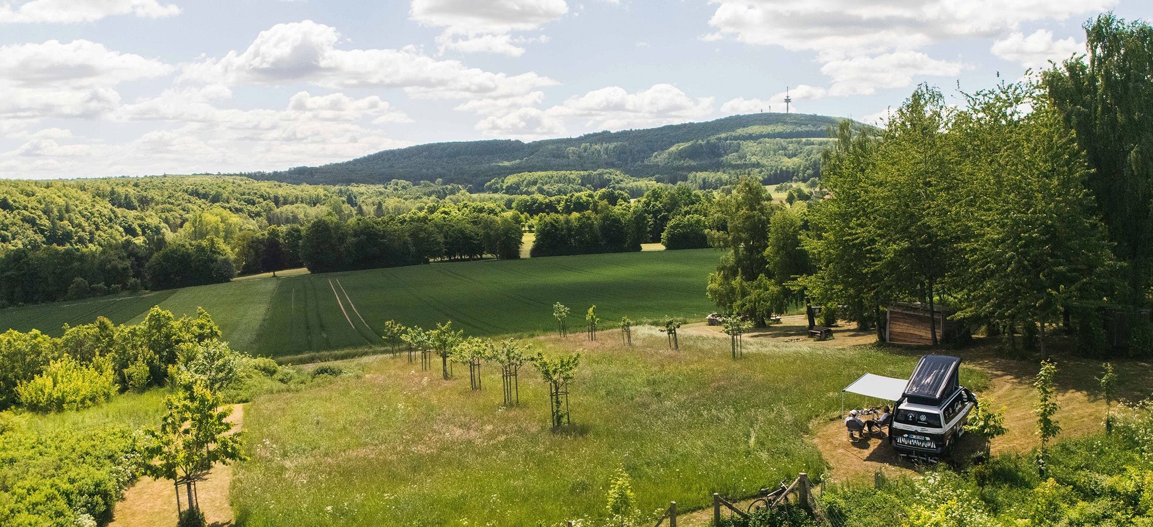 Camping mitten in der Natur