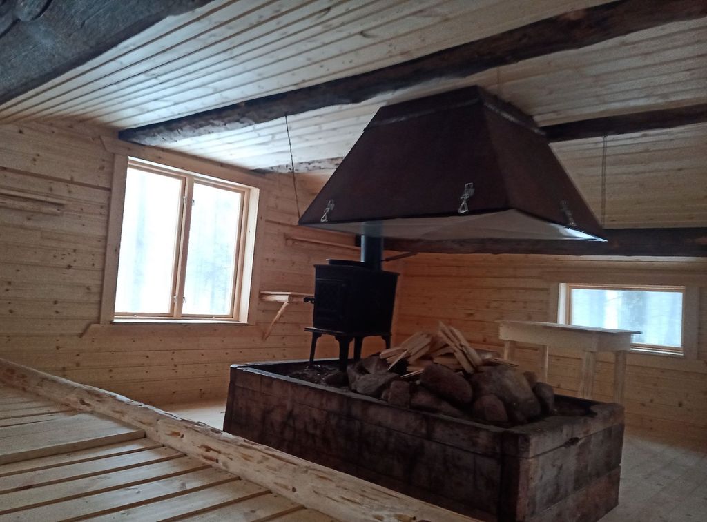 Log cabin in absolute wilderness - "lonely lynx".