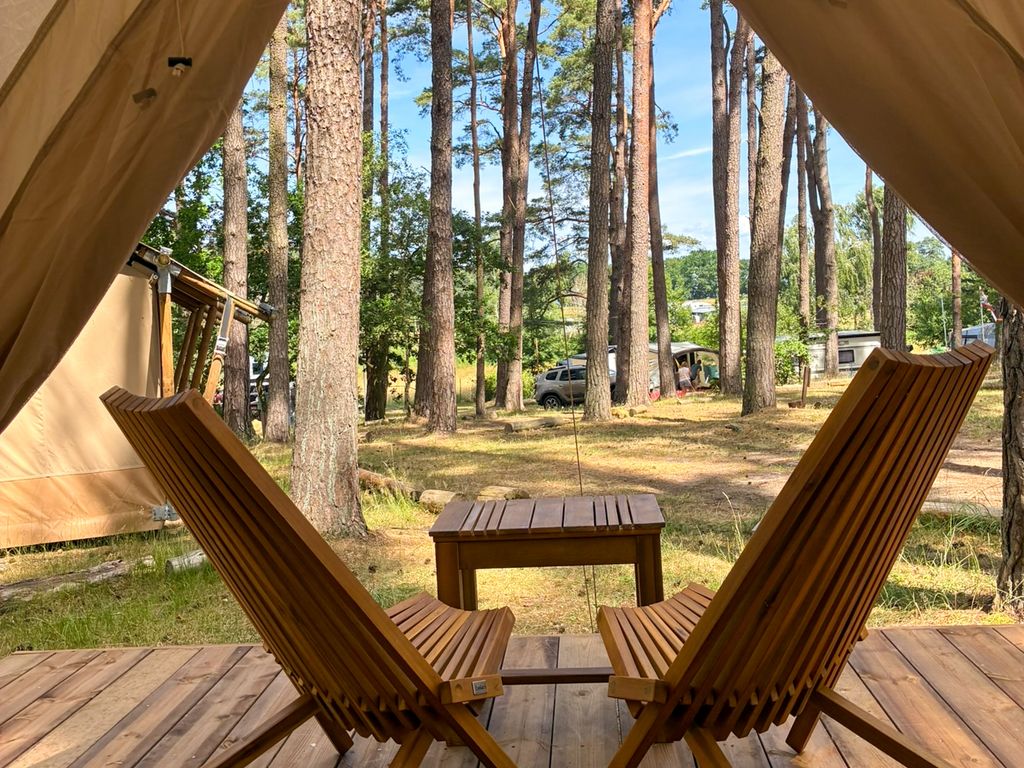 Zelt-Oase auf naturnahem Campingplatz