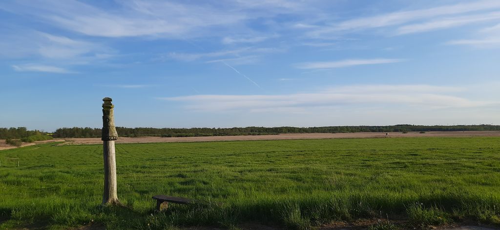 Aparcamiento de la pradera cerca del valle del Peene