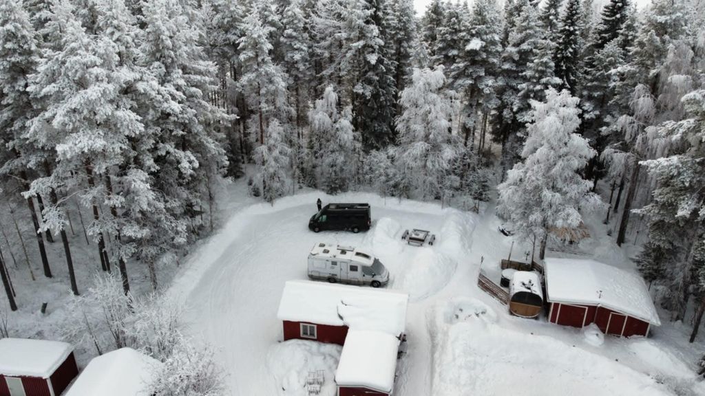 Natur Stellplätze in schwedisch Lappland am See