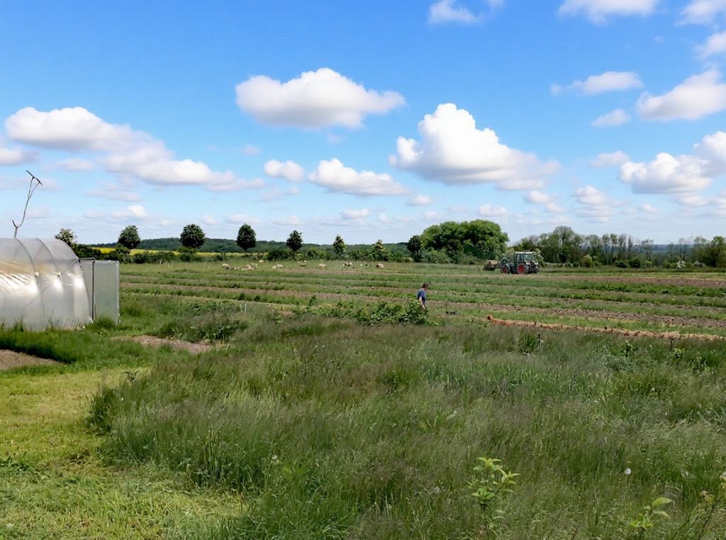 Sogno di bordo campo con vista su pecore e capre