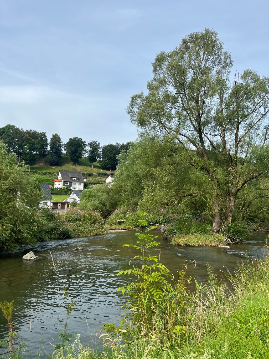Ruhiger Stellplatz mit Blick auf Wenne & Wenneauen