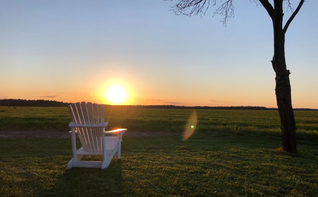 Camping in Alleinlage mit tollen Sonnenuntergängen