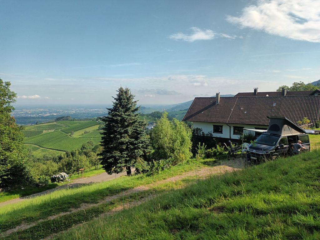 Perfect view over the Rhine plain to Alsace