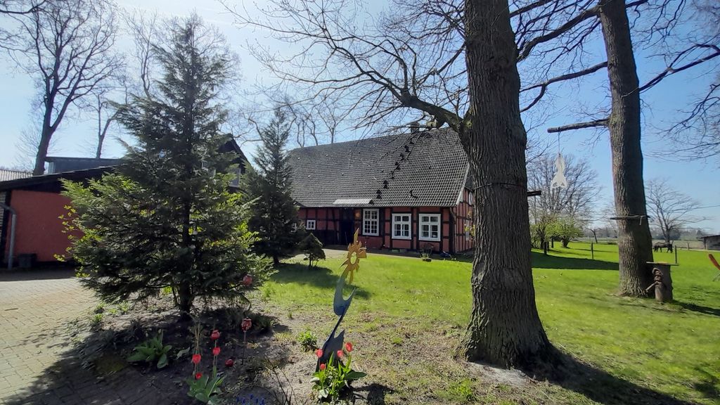 Camping under oak trees on the farm "Hofglück