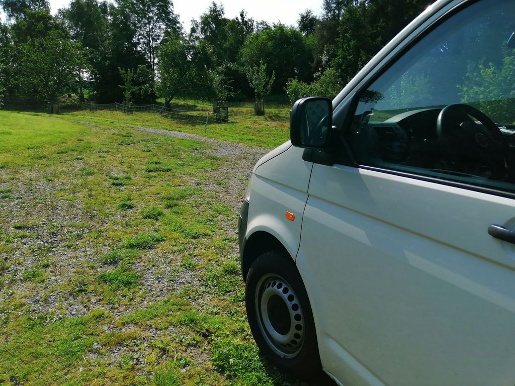 Pitch on the dairy sheep farm in the middle of greenery