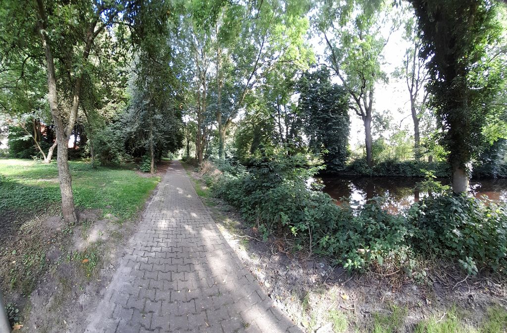 Pitch in the garden at the park in East Frisia