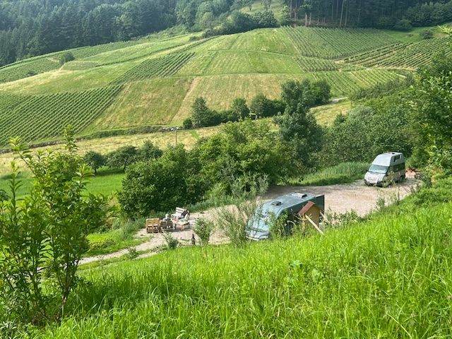 Emplacement panoramique avec vue sur la vallée du Rhin/les Vosges