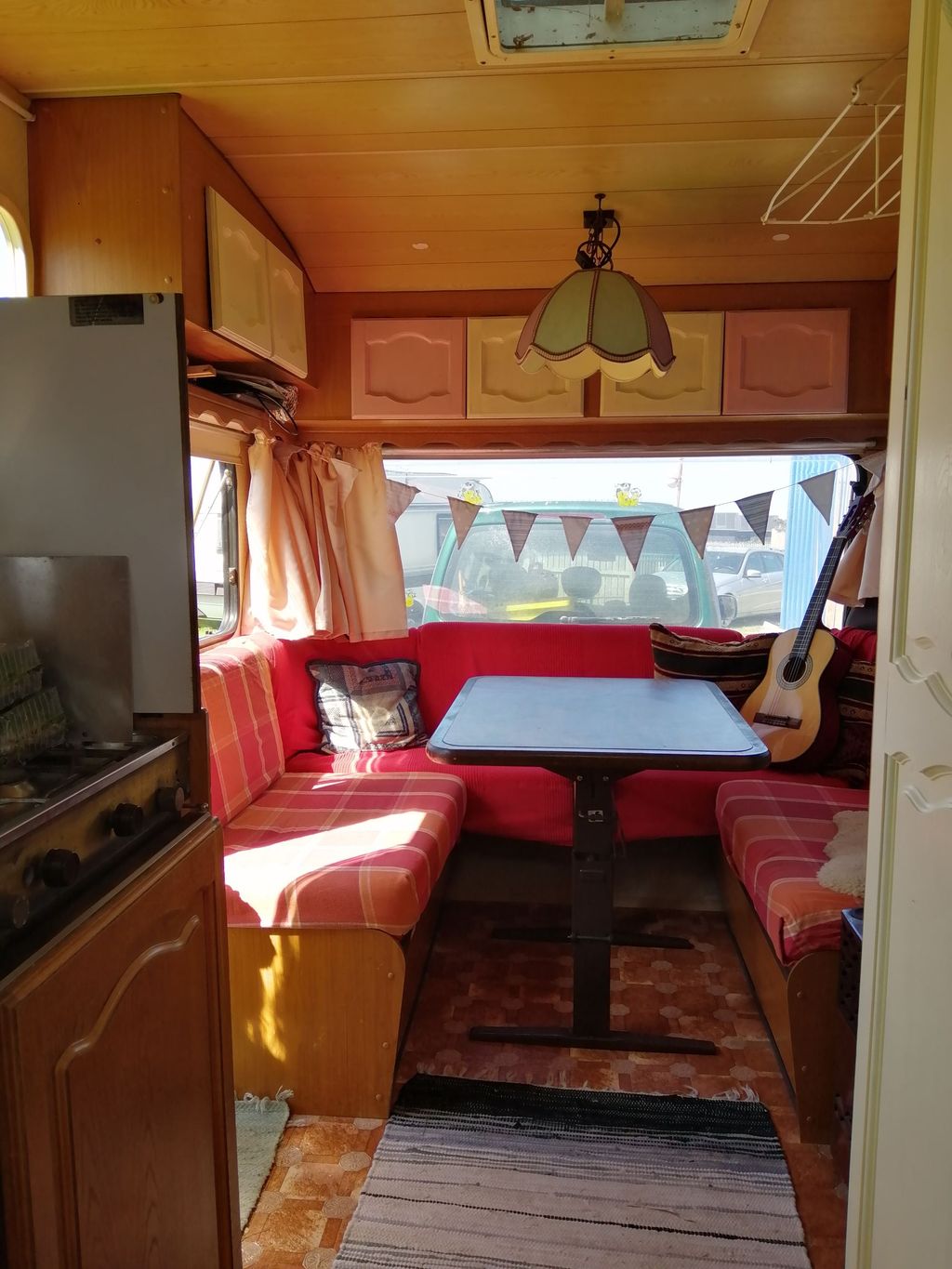 Cozy caravan on rest farm with sea view