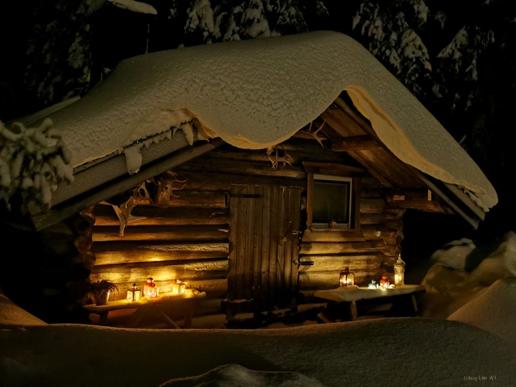cabane en rondins rustique "Lazy Moose" avec une sensation de nature sauvage