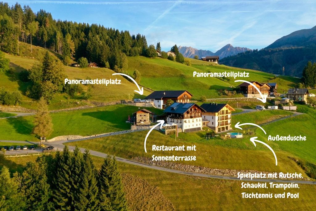 Panoramastellplatz in Obergail auf knapp 1200m 