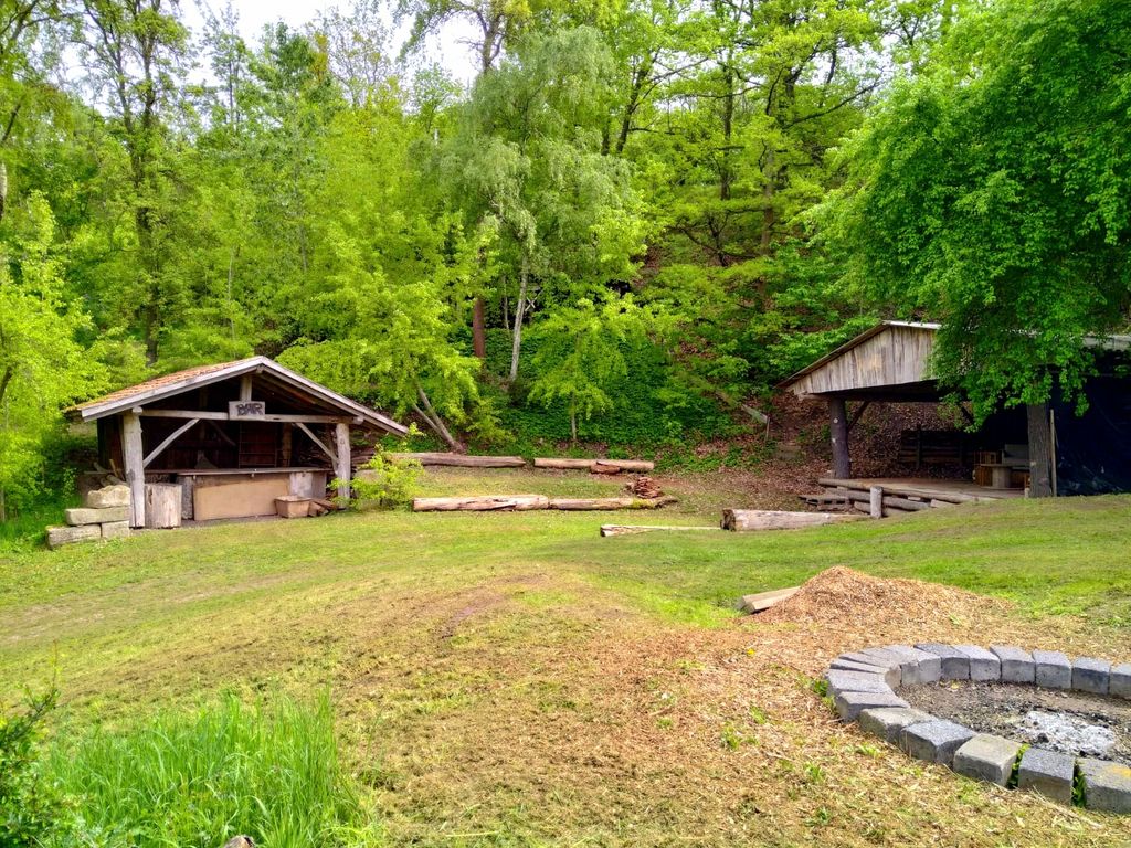 Natural idyll in the southern Harz Mountains with a view of the Brocken