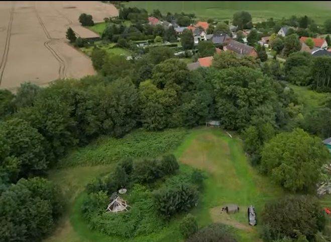 Ein Blick auf die Wiese von oben