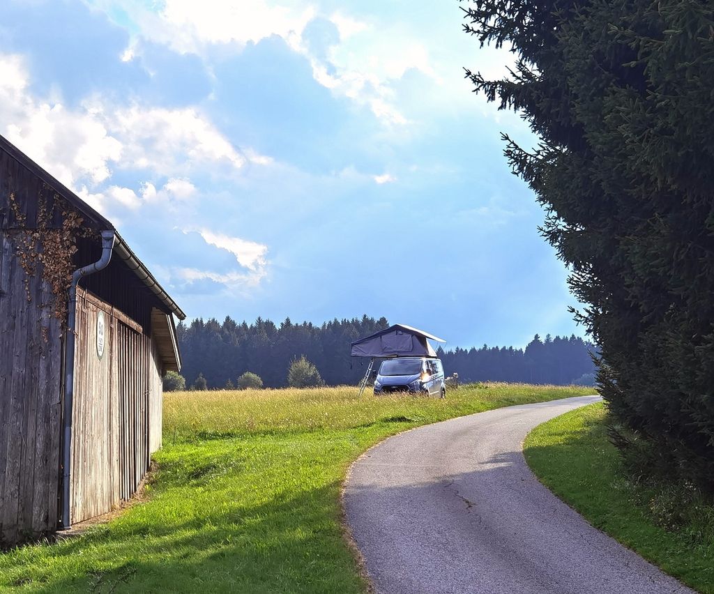 Camping sur l'alpage et au bord du ruisseau à 800 mètres d'altitude