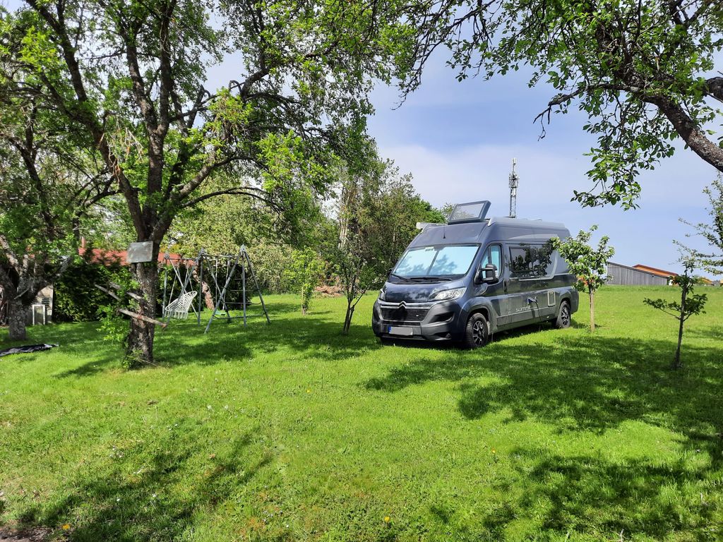 Pitch on our Ländle between fruit trees