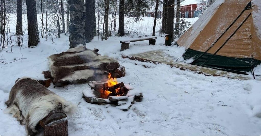 Natur Stellplätze in schwedisch Lappland am See