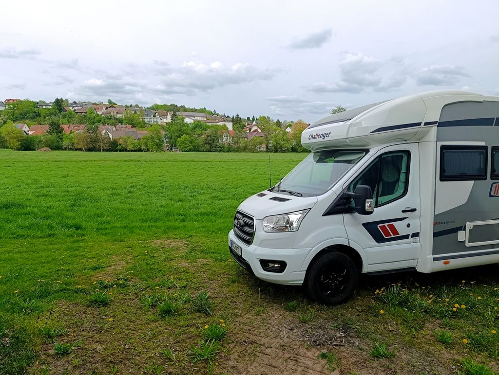 Camping spot in the Aulatal Valley, Fuldatal