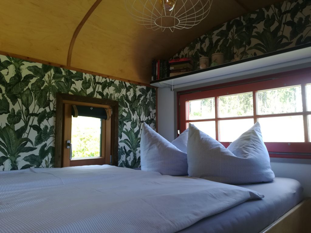 Casa minuscola nella Foresta della Franconia, proprio ai margini del bosco