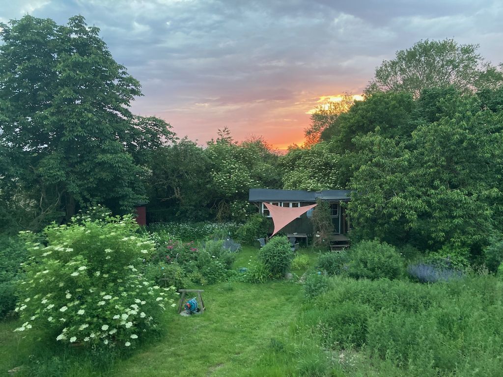Casa minuscola nel giardino naturale