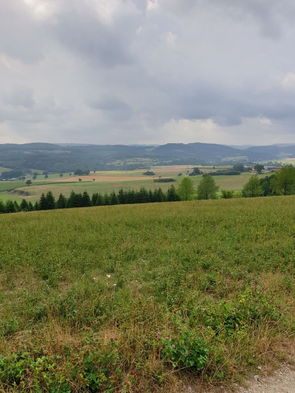 Stellplatz am Ortsrand mit weitem Blick