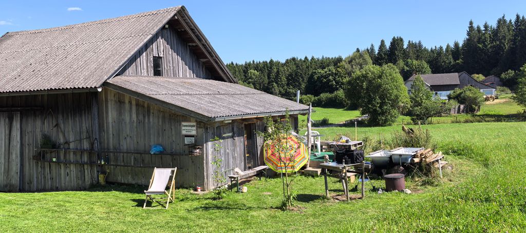 Camping sur l'alpage et au bord du ruisseau à 800 mètres d'altitude
