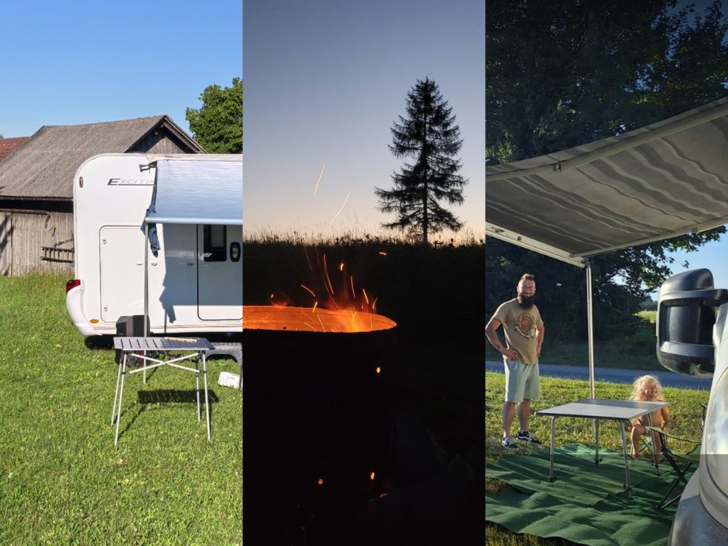 Camping auf der Alm und am Bach auf 800 Höhenmeter