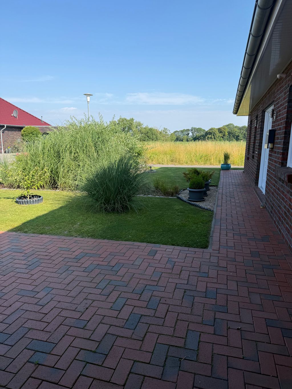 Der Garten wo sich der Stellplatz befindet.
