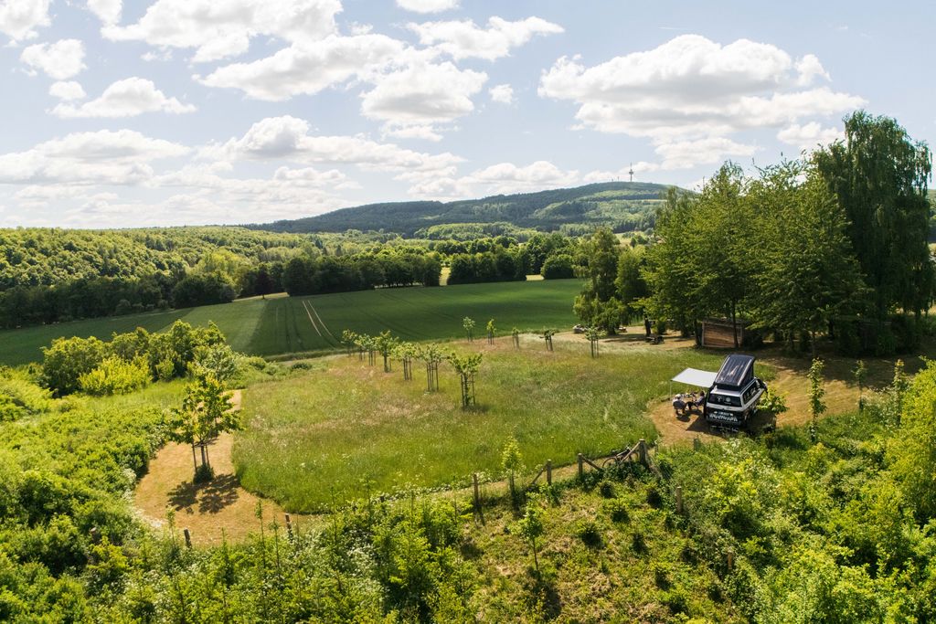 Large orchard meadow in the Weserberg(hinter)land
