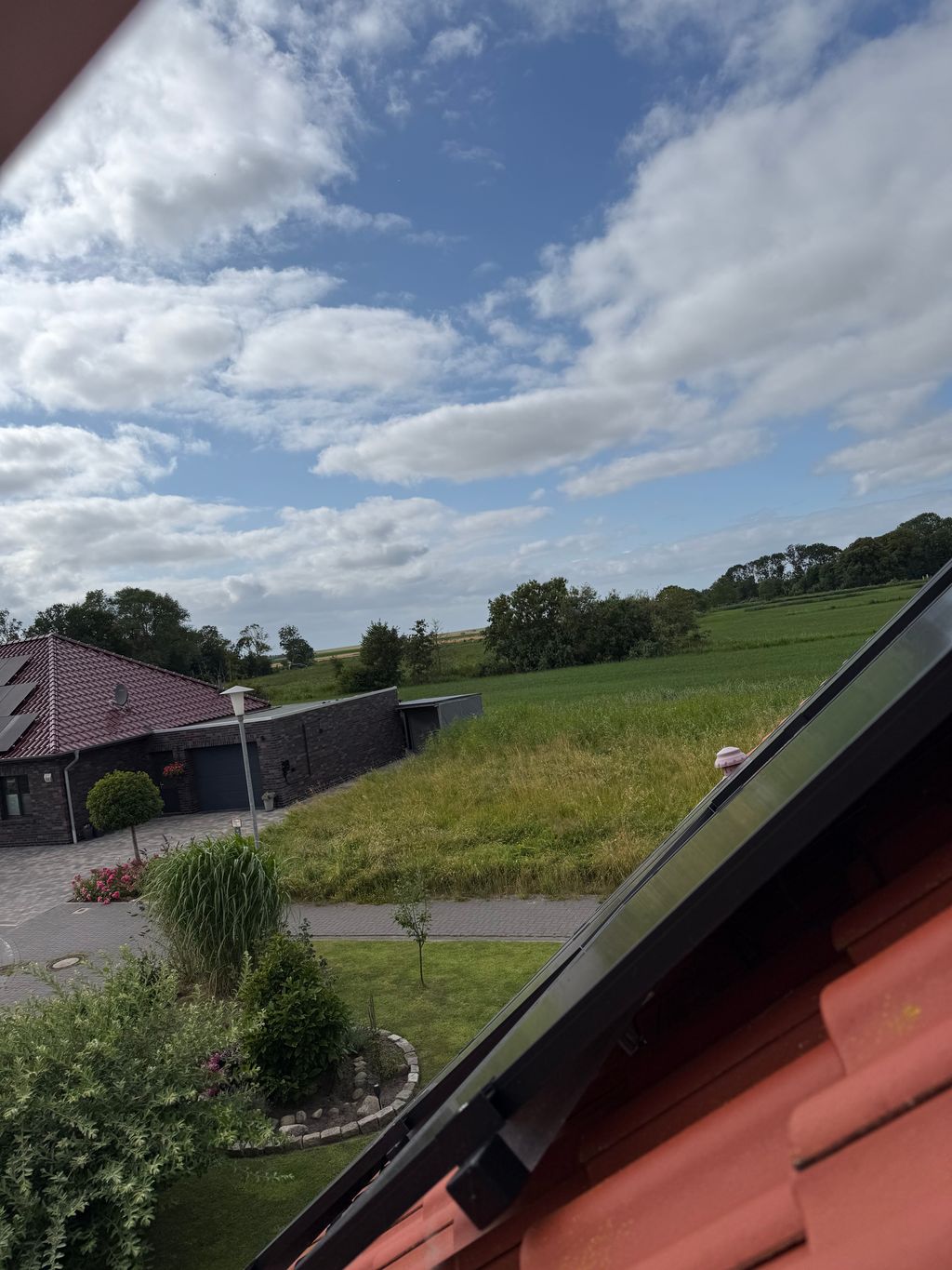 Der Garten von oben wo sich der Stellplatz befindet