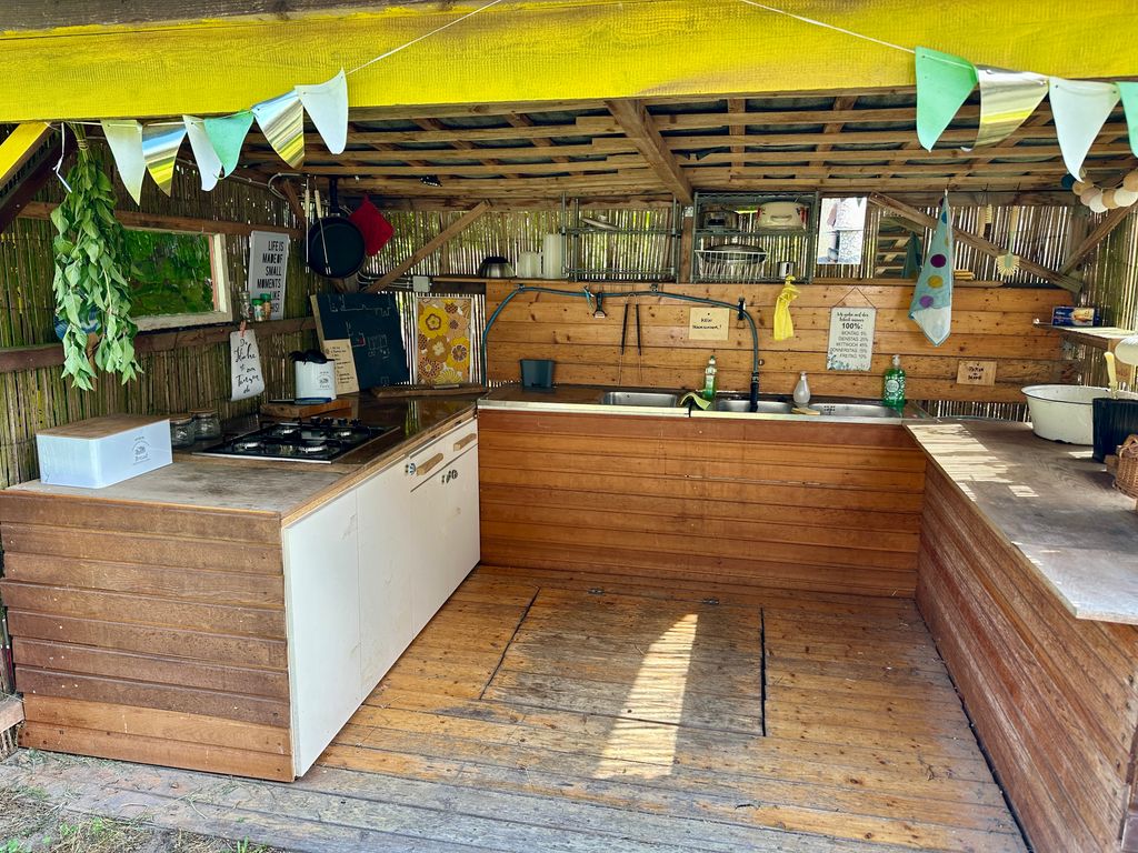 Cocina al aire libre en el Elba