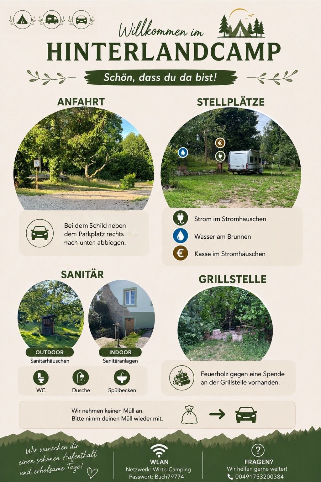 Tra il ruscello e gli alberi da frutto sul Reno