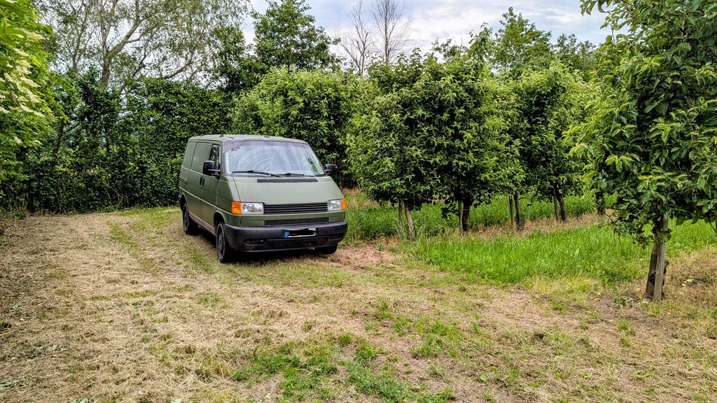 Campen auf unserer Apfelplantage 