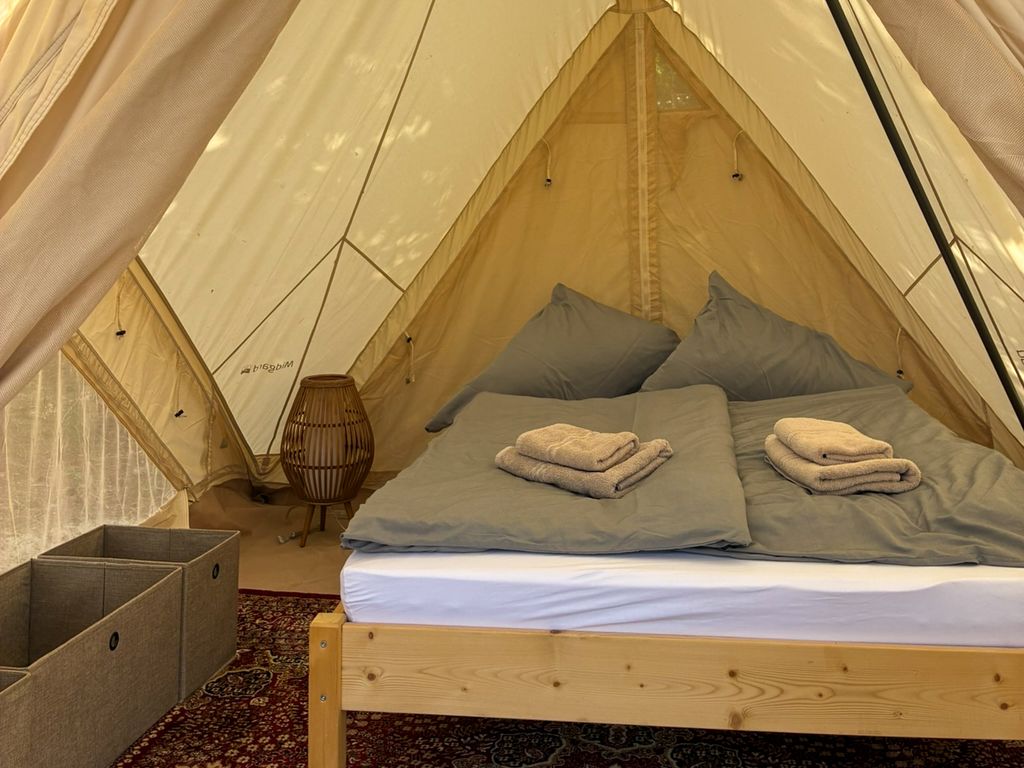 Zelt-Oase auf naturnahem Campingplatz