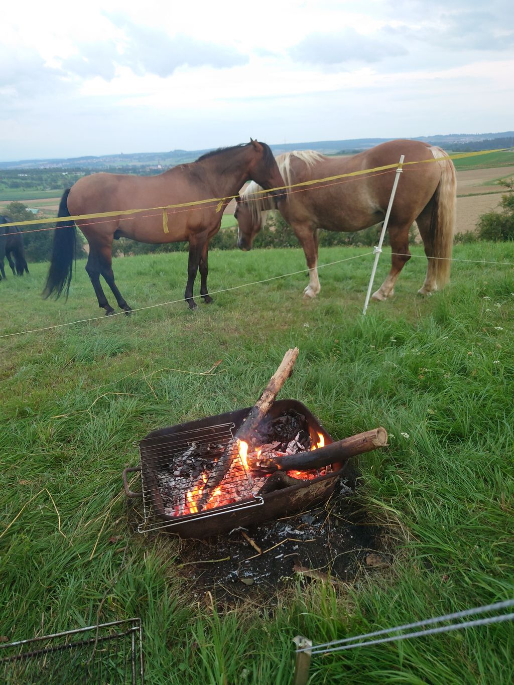 Offroad-Camping mit Blick bis zur Münzenburg