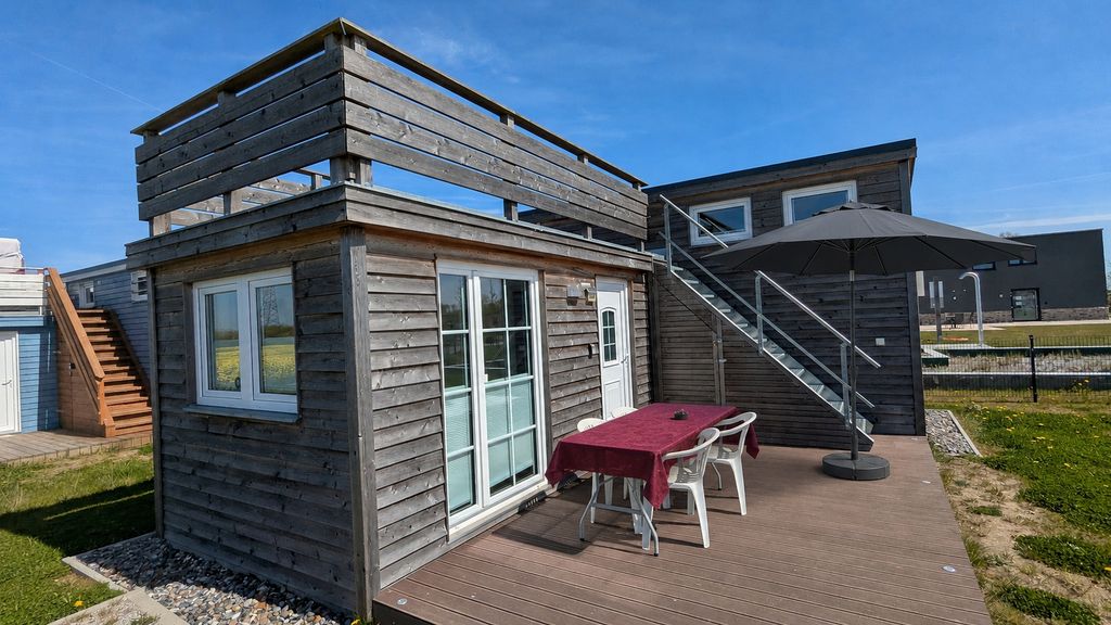 Tiny House Terrassenansicht.