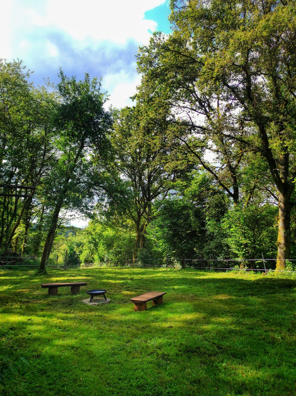 Ein Platz im Grünen unter einem Walnußbaum