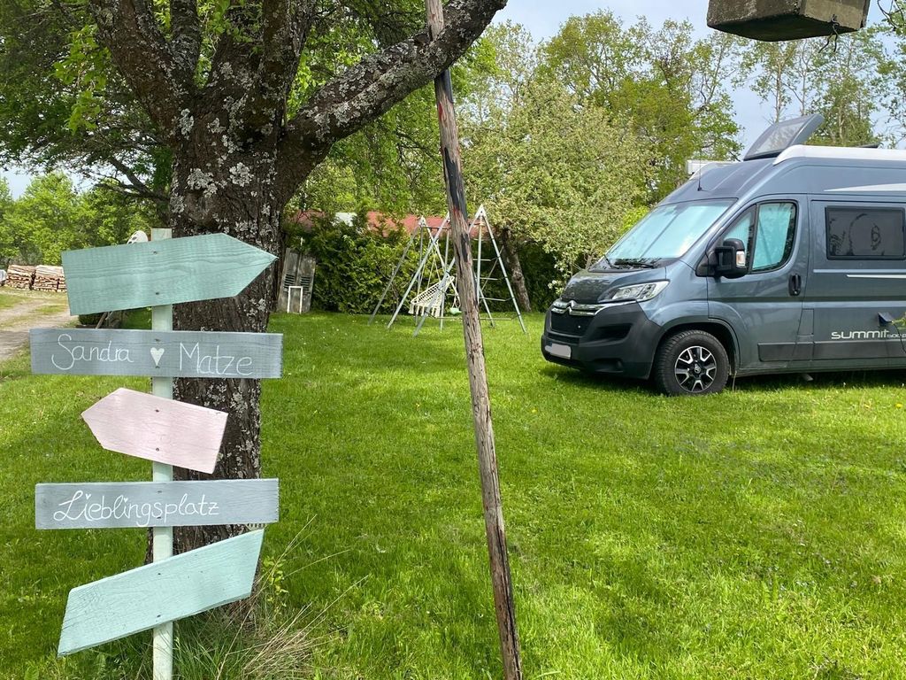 Pitch on our Ländle between fruit trees