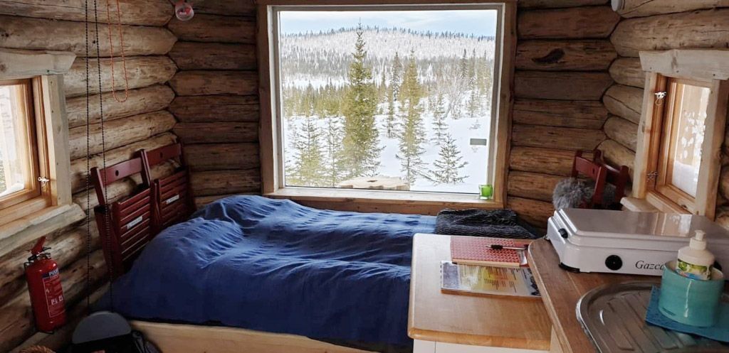rustic log cabin "Mad Muskox" - border to wilderness