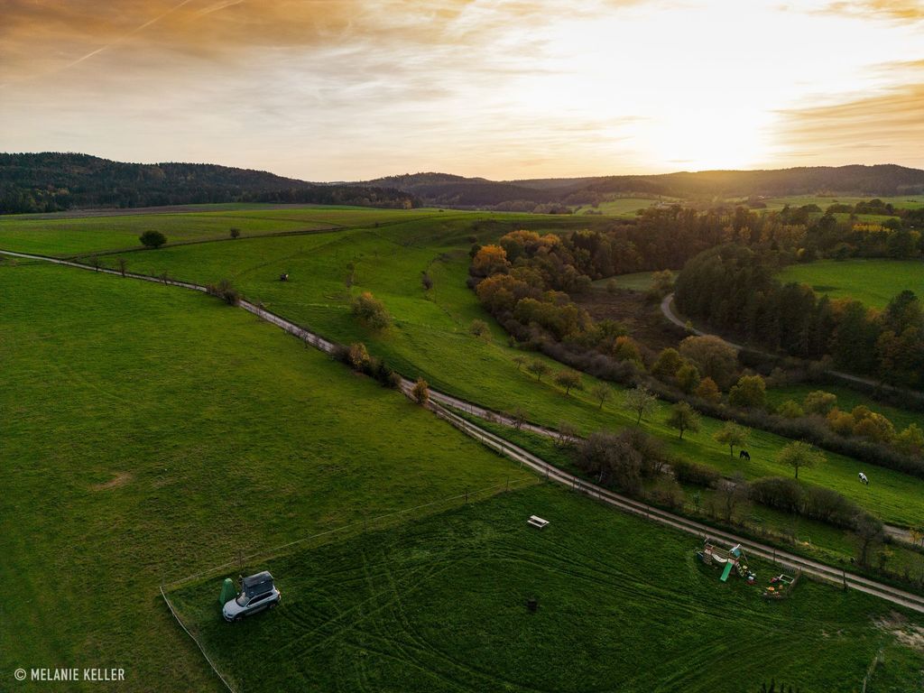 Meadow pitches on organic farm