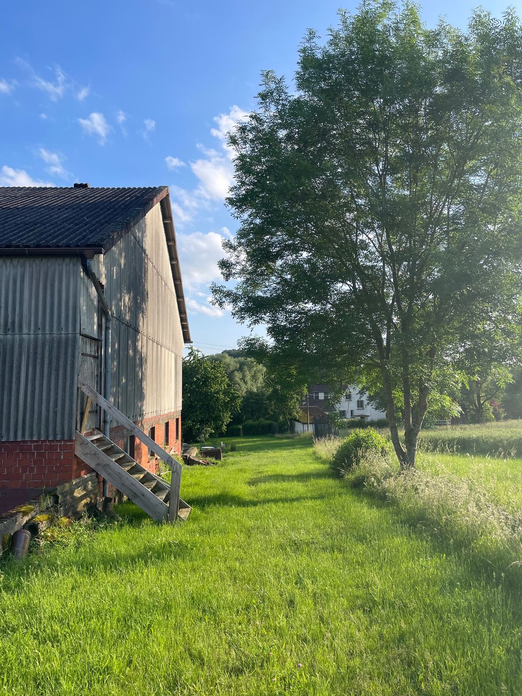 Slow down on our farm right on the edge of the field