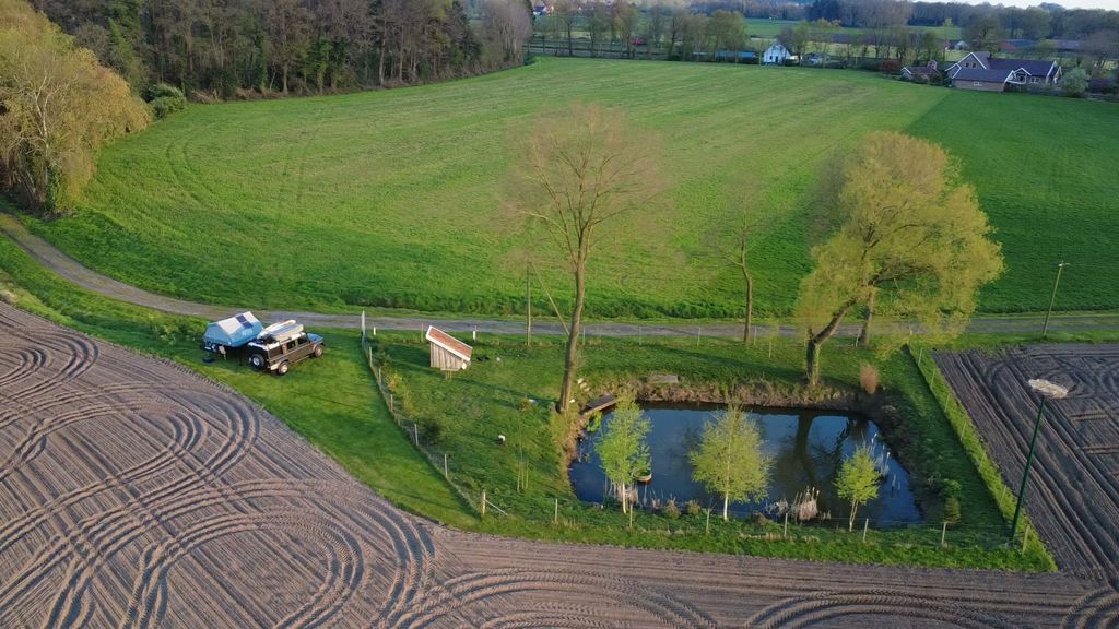 A secluded spot in the countryside by the fire pond