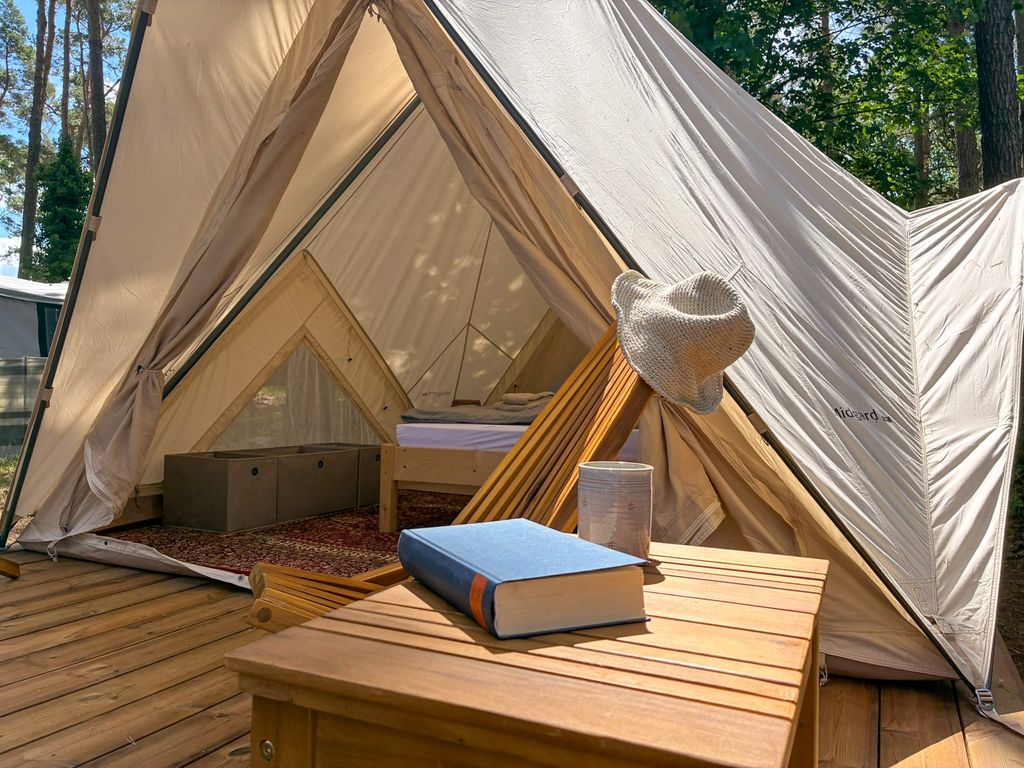 Zelt-Oase auf naturnahem Campingplatz