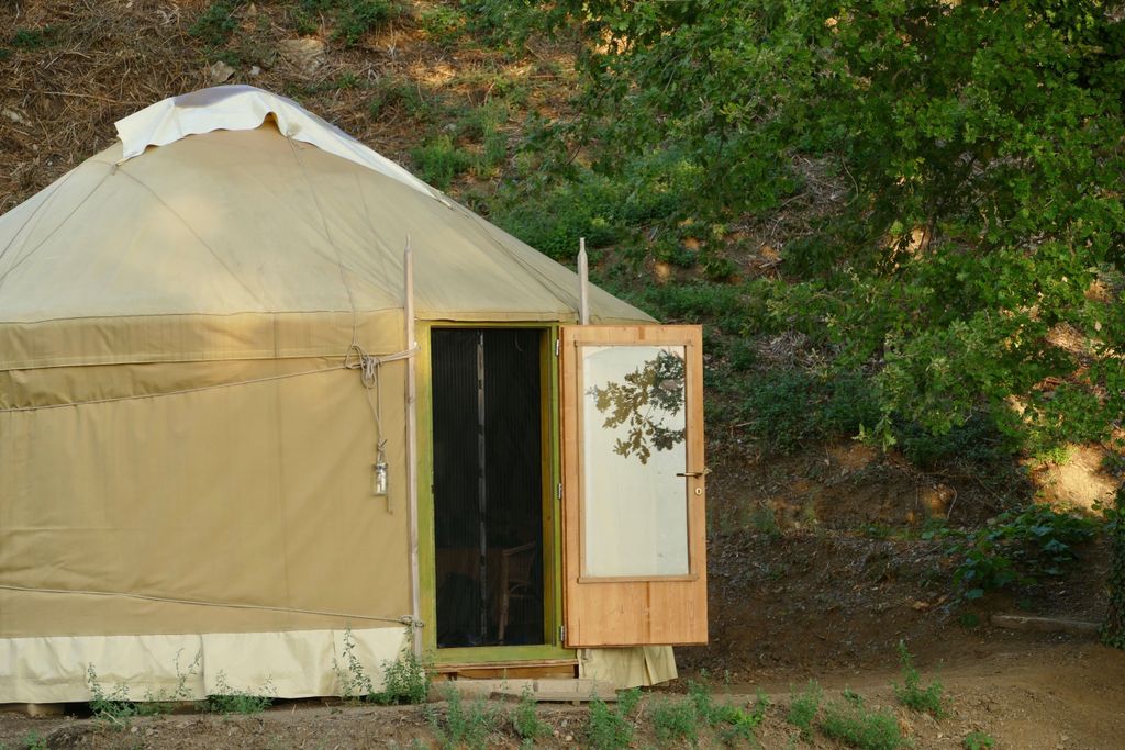 Yurt surrounded by nature