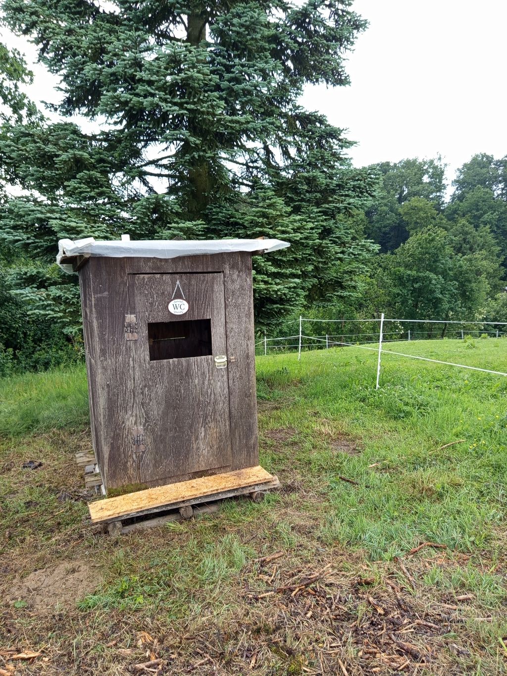 Camping in a completely secluded location on a farm