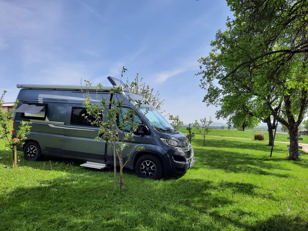 Pitch on our Ländle between fruit trees