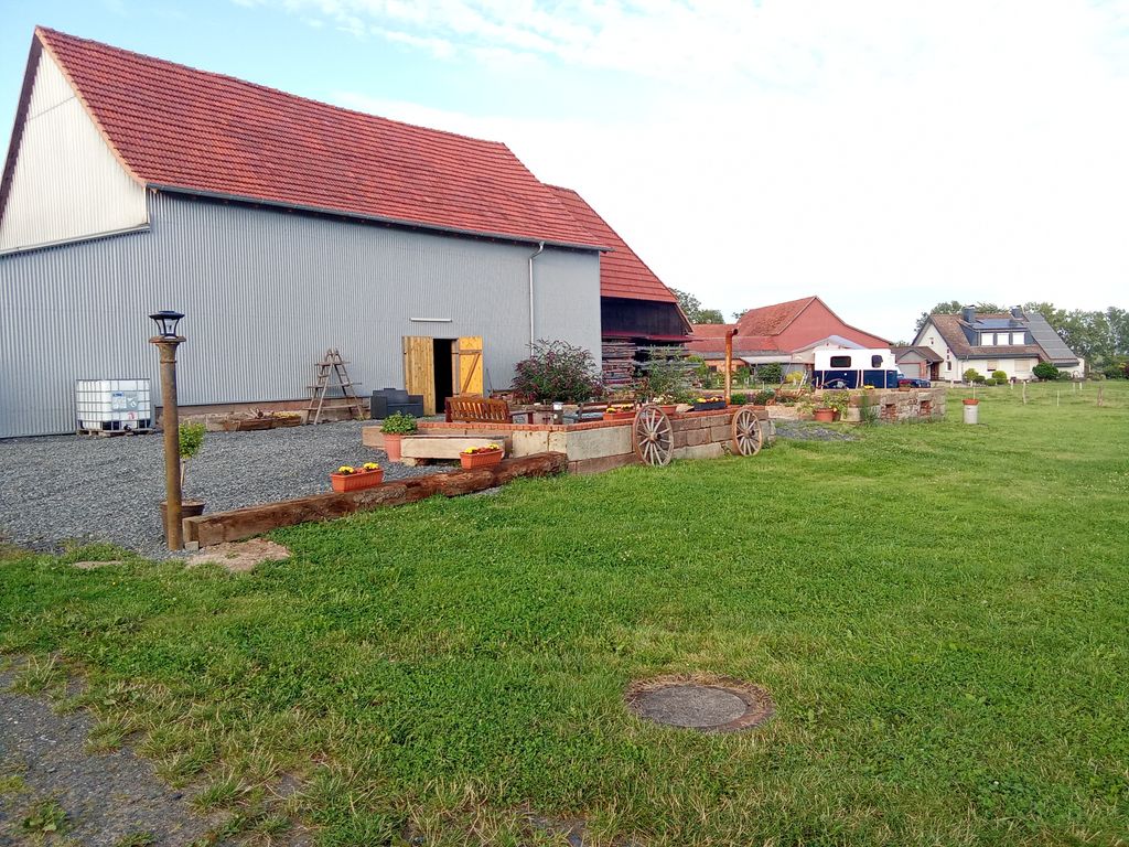 Panorámica del Rhön en una antigua granja de tres lados