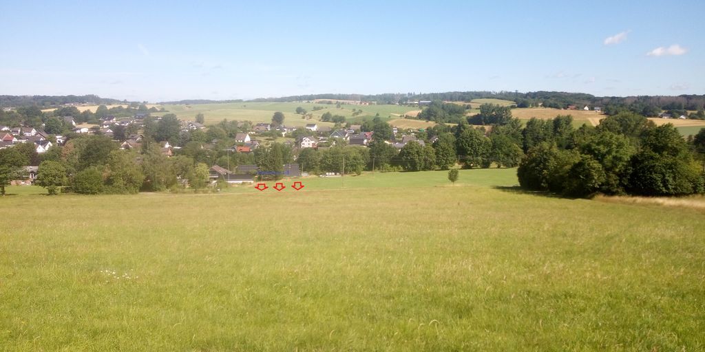 Prato di Oberberg con vista lontana