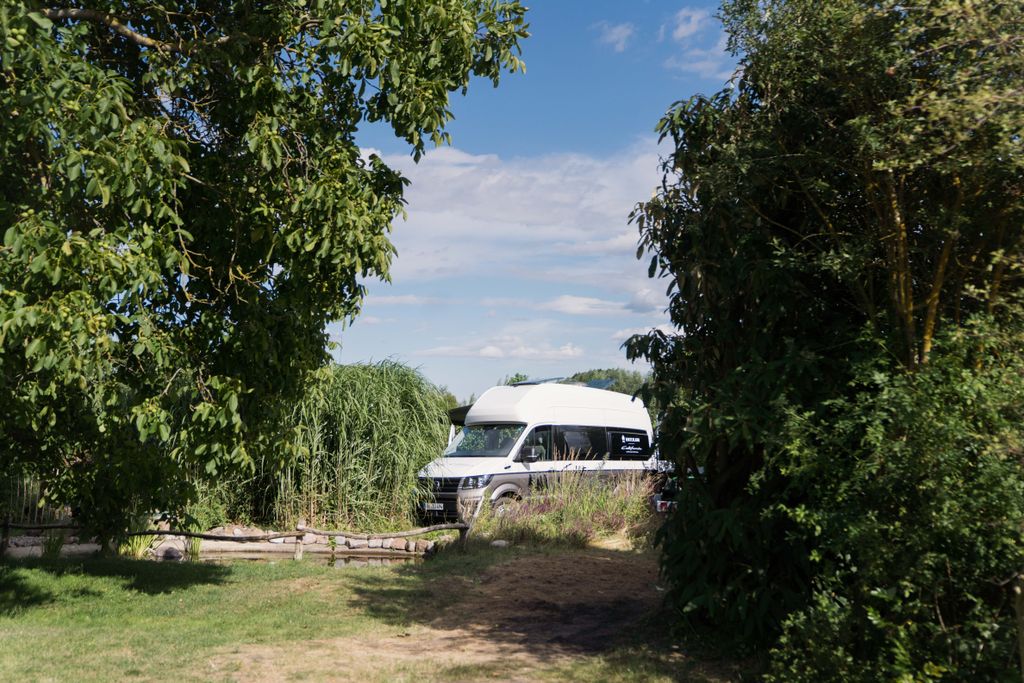 Camping at Hirschfeld Mecklenburg Lake District